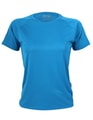 Dames Sportshirt CONA SPORTS Rainbow Tech Tee Azure Blauw